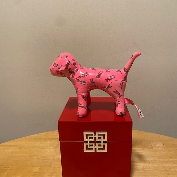 Victoria’s  Secret PINK Patent DOG PLUSH  STUFFED 6"X 8" - Picture 2 of 5